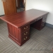 Mahogany Double Ped Executive Desk w/ Client Knee Space